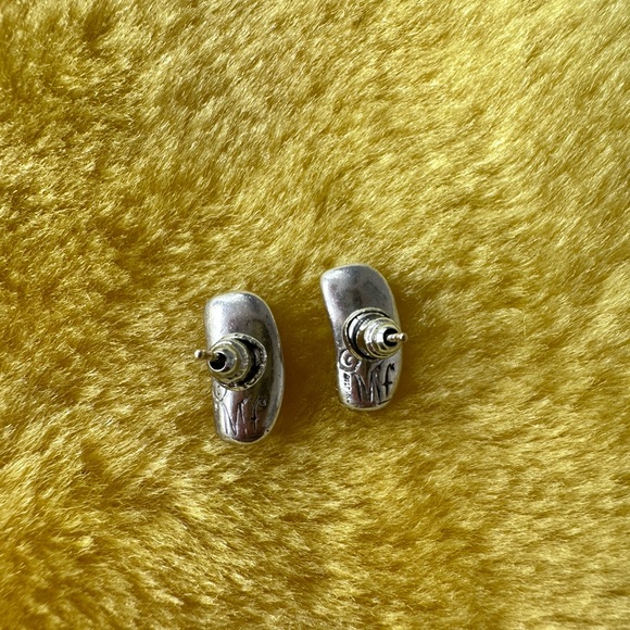 MIGNON FAGET, Vintage Sterling Silver Bean Earrings - Picture 9 of 15